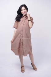MAMA HAMIL Dress Kemeja Ibu Hamil Polos Full Kancing Belina Dress   DRO 973 5  large